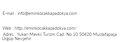 Emin Koak Kapadokya Termal Hotel telefon numaralar, faks, e-mail, posta adresi ve iletiim bilgileri